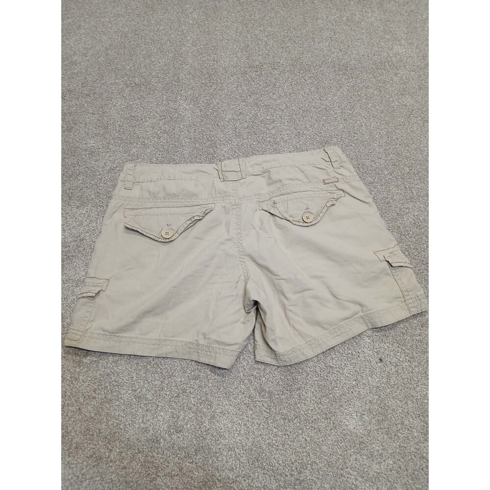 Y2K Indie Sleaze UNIONBAY Low Rise Cargo Shorts Sz 11 Khaki Cotton Utility 2000s - Picture 3 of 12